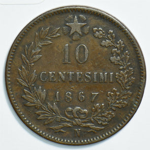Italy 1867 N 10 Centesimi 0 298624 combine shipping