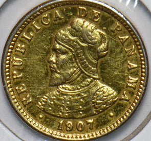 Panama 1907 Gold Plated 1/2 Centesimo 292589 combine shipping
