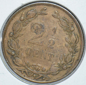 Netherlands 1890 2 1/2 Cents 291555 combine shipping