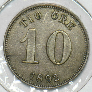 Sweden 1892 10 Ore 152761 combine shipping