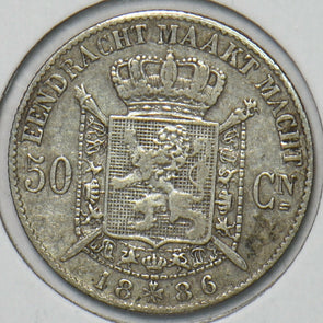 Belgium 1886 50 Centimes 151634 combine shipping