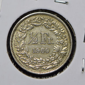 Switzerland 1960 1/2 Franc  900755 combine shipping