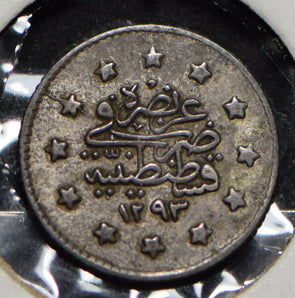 Turkey 1892 AH 1293 2 Kurush  191153 combine shipping