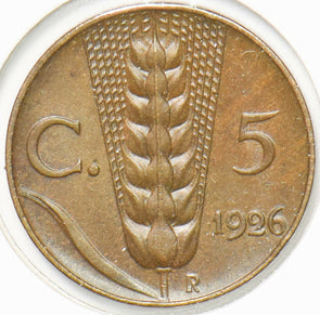 Italy 1926 5 Centesimi Vittorio Emanvele III 293000 combine shipping