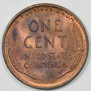 1934 Lincoln Wheat Cent Magenta Toning GEM BU RB U0430