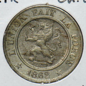 Belgium 1862 10 Centimes Lion animal 490132 combine shipping