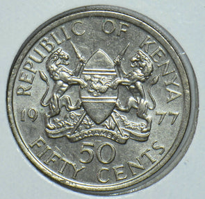 Kenya 1977 Mzeejomo Kenyatta 50 Cents Lions animal First President Of Kenya 1915