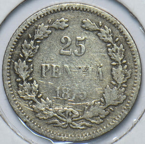 Finland 1875 25 Pennia Eagle animal 900589 combine shipping
