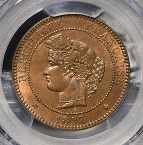 France 1897 10 Centimes PCGS MS64RB Gad-265a torche PC0571 combine shipping