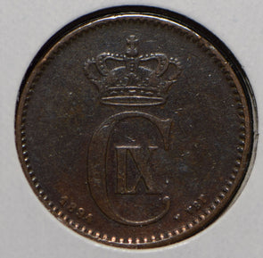Denmark 1894 2 Ore Dolphin animal  901501 combine shipping