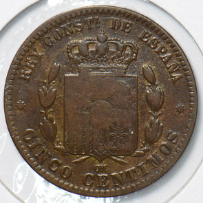 Spain 1879 5 Centimos 193177 combine shipping