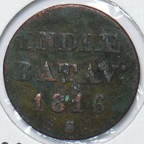 Netherlands East Indies 1816 H Duit Lion animal 902699 combine shipping