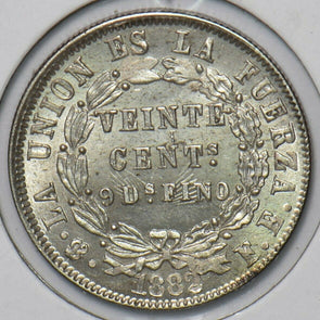 Bolivia 1882 20 Centavos 490716 combine shipping
