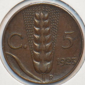 Italy 1923 R 5 Centesimi 151384 combine shipping