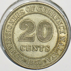 Malaya 1950 20 Cents 197705 combine shipping