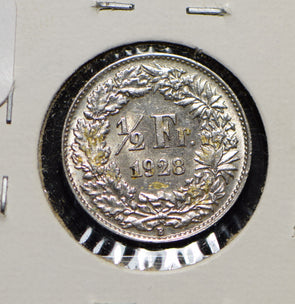 Switzerland 1928 1/2 Franc  191743 combine shipping