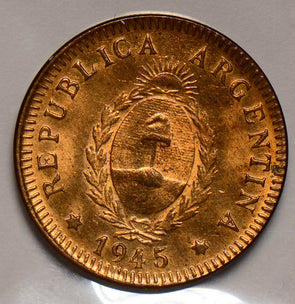Argentina 1945  2 Centavos  red UNC A0064 combine shipping