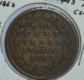 Straits Settlements 1862 Queen Victoria Cent 291120 combine shipping