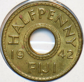 Fiji 1942 1/2 Penny 151621 combine shipping