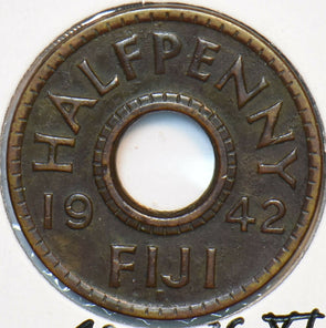 Fiji 1942 1/2 Penny 151620 combine shipping