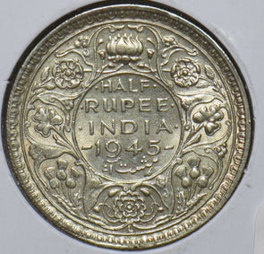 British India 1945 1/2 Rupee 194209 combine shipping