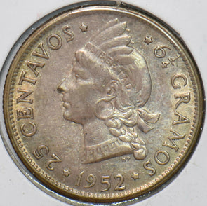 Dominican Republic 1952 25 Centavos 296199 combine shipping