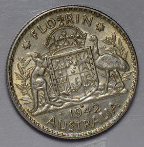 Australia 1942  Florin  AU0027 combine shipping