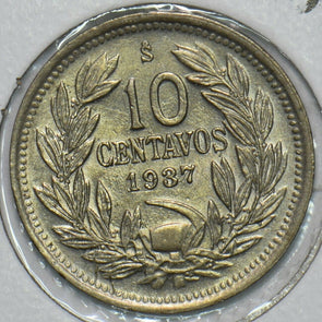 Chile 1937 10 Centavos Condor animal 297716 combine shipping
