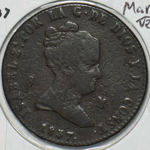 Spain 1837 8 Maravedis 297175 combine shipping