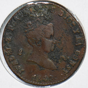 Spain 1840 2 Maravedis 294463 combine shipping