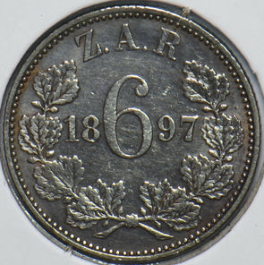 South Africa 1897 6 Pence 490587 combine shipping