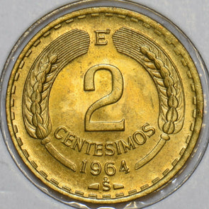 Chile 1964 2 Centesimos Condor animal 196880 combine shipping