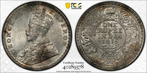 India British 1919 C Rupee PCGS MS62 Prid-215 SW-8.45 PC1098 combine shipping