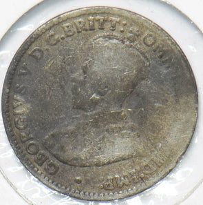 Australia 1915 800,000 minted 3 Pence Kangaroo animal Ostrich Georgivs V/ Key Da