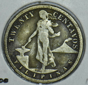 Philippines 1919 Lady Posing 20 Centavos Eagle animal 290890 combine shipping