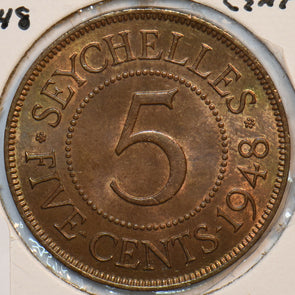 Seychelles 1948 5 Cents 297375 combine shipping