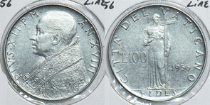 Vatican 1956 C 100 Lire 198649 combine shipping