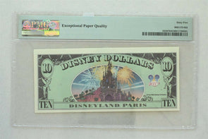 Disney Dollar 2000 $10 PMG Gem UNC 65EPQ DIS67. Donald. Disneyland Paris Millen
