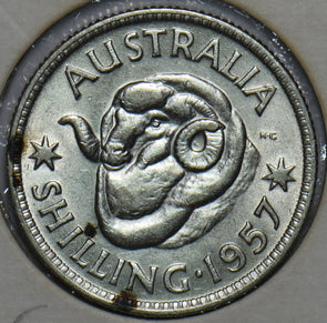 Australia 1957 Shilling Merino ram animal 902611 combine shipping