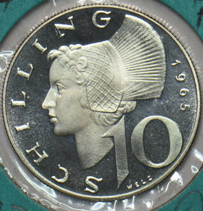 Austria 1965 10 Schilling Proof 195314 combine shipping