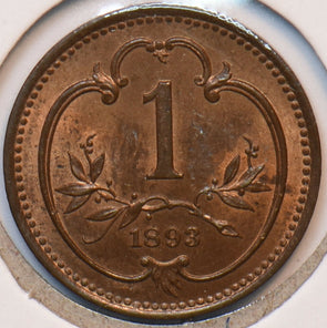 Austria 1893 Heller Eagle animal 193384 combine shipping