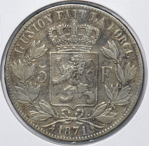 Belgium 1871 5 Francs Lion animal 294643 combine shipping