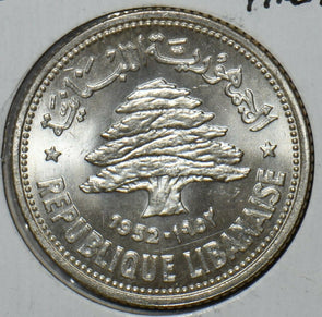 Lebanon 1952 50 Piastres 295525 combine shipping