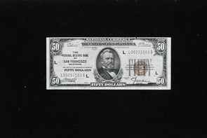 US 1929 $50 VF-XF small tear at top National Currency RC0677 combine shipping