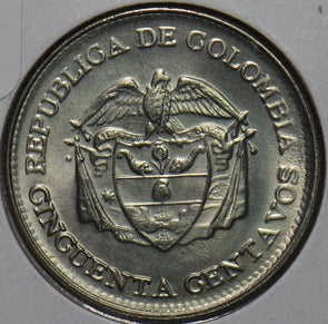 Colombia 1963 50 Centavos Eagle animal 196103 combine shipping