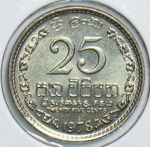 Ceylon 1978 25 Cents Sri Lanka 198687 combine shipping