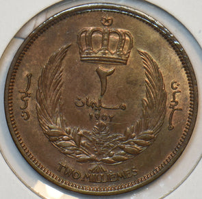 Libya 1952 2 Milliemes 195507 combine shipping