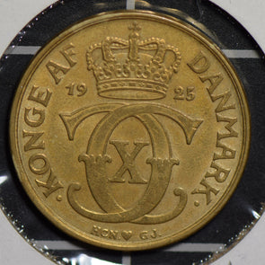 Denmark 1925  2 Kroner D0095 combine shipping