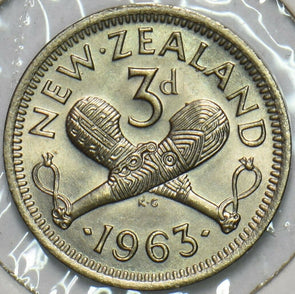 New Zealand 1963 3 Pence 196407 combine shipping
