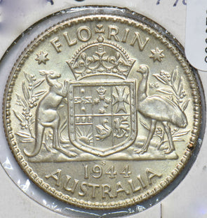 Australia 1944 Florin Kangaroo animal Ostrich Georgivs VI 293076 combine shippin